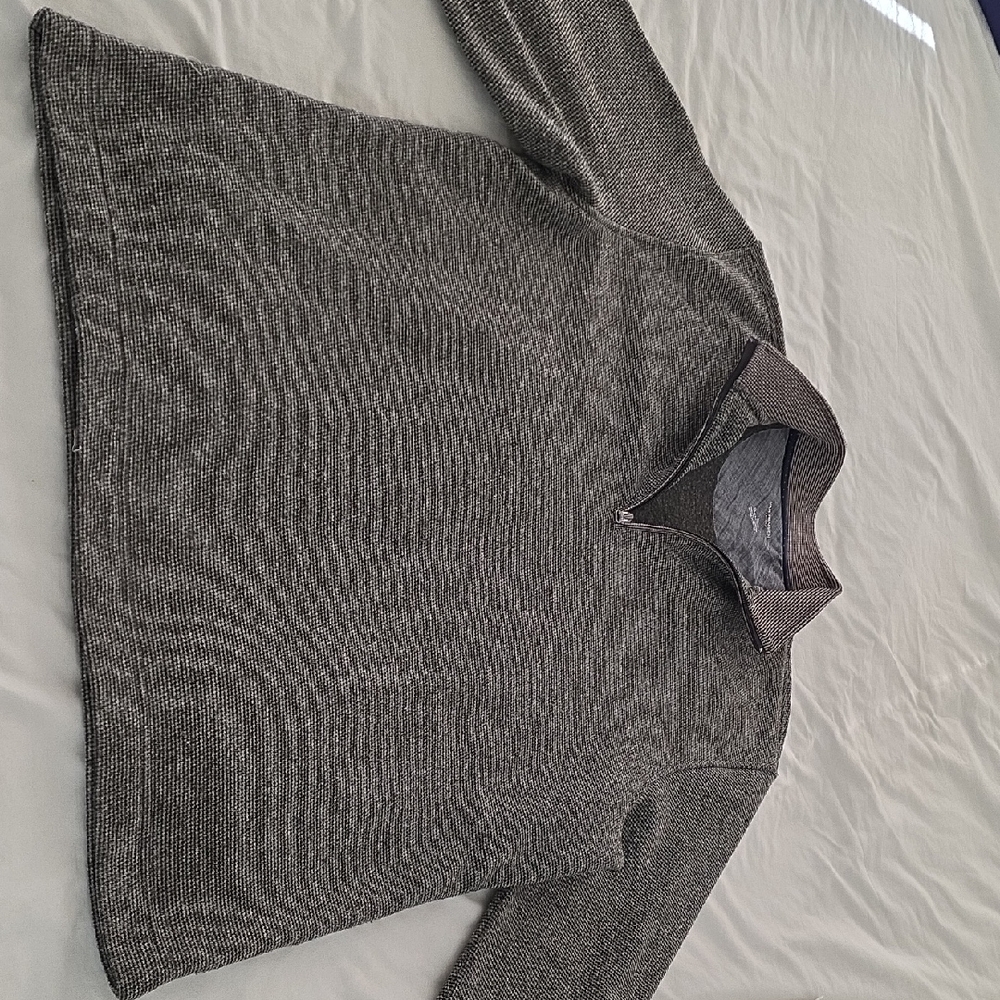 Van Heusen Men's Zip-Up Sweater in Marled Gray